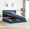 vidaXL Postel s úložným prostorem a matrací Modrá 160 x 200 cm látka