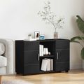 vidaXL Servírovacia skriňa FLORIN 88,5 x 30,5 x 55,5 cm Čierna