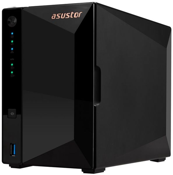 Asustor NAS AS3302T v2   2x 3,5" SATA,Realtek RTD1619B 1.7GHz, 2GB, 2.5GbE x1, USB3.2 Gen1 x3, WOW (Wake on WAN) Sítové úložište NAS, 2× 2,5"/3,5" SATA III, quad-core 1,7GHz, 2GB DDR4, 1× 2,5GbE LAN, 3× USB 3.2 Gen1, WOW