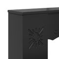 vidaXL Rám krbu Čierna 102 x 20 x 102 cm Kompozitné drevo