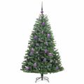 vidaXL Umelý Sklápací Vianočný Stromček Zelená 150 cm PVC a kov