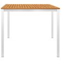 vidaXL Záhradný jedálenský stôl 180x90x75 cm, akáciový masív, oceľ