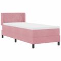vidaXL Posteľ s pružinovým rámom Ružová 200 x 80 cm Zamat