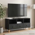 vidaXL TV skrinka 102 x 34,5 x 50 cm Čierny Konštruované drevo