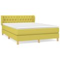 vidaXL Boxspring posteľ s matracom zelená 140x200 cm látka