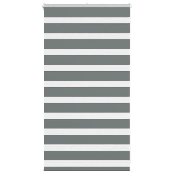 vidaXL Zebra roleta tmavošedá 80x100 cm šírka látky 75,9 cm polyester