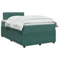 vidaXL Posteľ boxspring s matracom Tmavozelená 120 x 190 cm Zamat