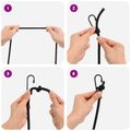 vidaXL Bungee šnúry s háčikmi 10 mm Čierna PP a guma