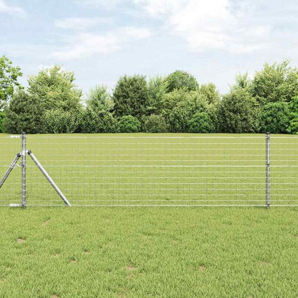 vidaXL Zabudovaný plotový stĺpik 52 pcs Strieborná