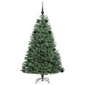 vidaXL Umelý Sklápací Vianočný Stromček Zelená 150 cm PVC a kov