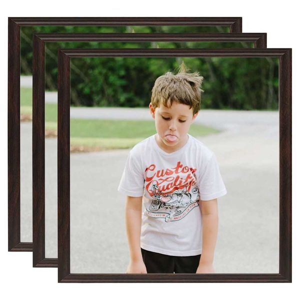vidaXL Fotorámiky na stôl, koláž 3 ks, čierne 20x20 cm, MDF