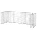 vidaXL Gabiónová stena na odpadkové koše, oceľ 325x100x110 cm