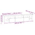 vidaXL TV skrinka s LED svetlami biela 200x36,5x40 cm
