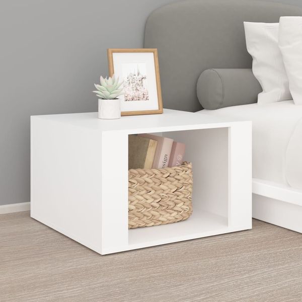 vidaXL Nočný stolík biely 57x55x36 cm spracované drevo