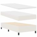 vidaXL Posteľ s pružinovým rámom Krémová a biela 80 x 200 cm