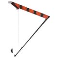 vidaXL Zaťahovacia markíza s LED 350x150 cm oranžová a hnedá
