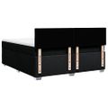 vidaXL Posteľný rám boxspring s matracom čierny 180x200 cm látka