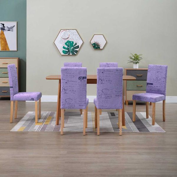vidaXL Jedálenské stoličky 6 ks, fialové, látka