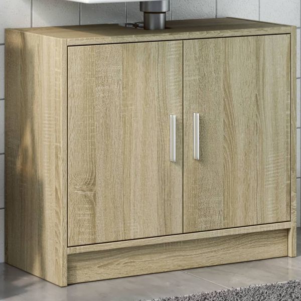 vidaXL Skrinka pod umývadlo dub sonoma 63x29x55 cm kompozitné drevo