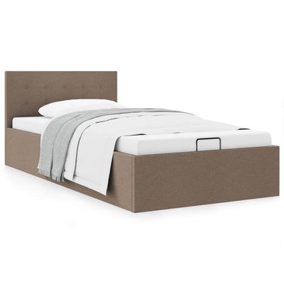 vidaXL Hydraulický posteľný rám+úložný priestor, látka 100x200 cm