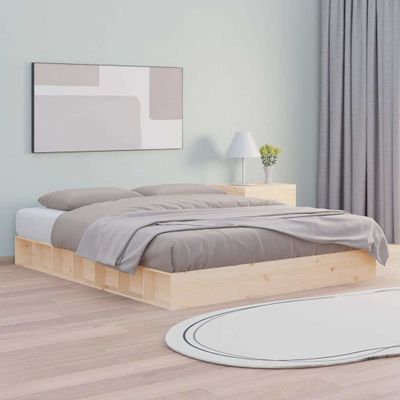 vidaXL Posteľný rám 180x200 cm Super King masívne drevo