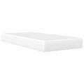 vidaXL Rám postele s LED pásikmi Biela 90 x 190 cm Umelá koža