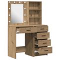 vidaXL Toaletný stolík 2 ks Hnedá 50 x 41 x 135 cm Kompozitné drevo