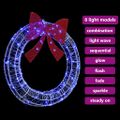 vidaXL Veniec 80 LED Modrá 92 x 92 x 9,5 cm Akryl