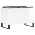 vidaXL Skrinka na platne lesklá biela 74,5x38x48 cm kompozitné drevo