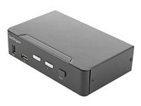 KVM with Fast Switching - Prepínač KVM / audio - 2 x KVM / zvuk - 1 miestny používateľ - desktop, Dá sa namontovať do rozvádzača - kompatibilný s TAA