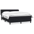 vidaXL Posteľný rám boxsping s matracom Čierna 160x220 cm zamat