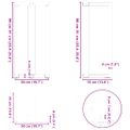vidaXL Nohy barového stola v tvare T, 2 ks, biele, 50x35x(90-91) cm, oceľové