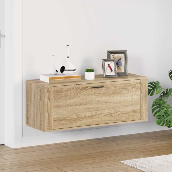 vidaXL Botník dub sonoma 100x35x38 cm spracované drevo