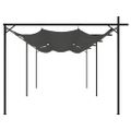 vidaXL Pergola so zaťahovacou strechou antracitová 589x292x230 cm