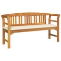 vidaXL Ružová lavička Prírodná 157 x 46 x 82,5 cm Pevné akáciové drevo