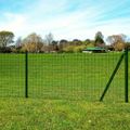 vidaXL Euro plot, oceľ 25x0,8 m, zelený