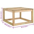 vidaXL Záhradné stoly z paliet 2 ks 60x60x36,5cm impregnovaná borovica