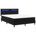 vidaXL Posteľ s pružinovým rámom Čierna 140 x 190 cm Umelá koža