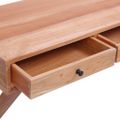 vidaXL Počítačový stôl prírodný 115x47x77 cm masívne mahagónové drevo