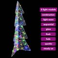 vidaXL Vianočný stromček 100 LED Viacfarebný 120 cm Akryl