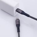 Maxlife MXUC-11 magnetický kábel USB-C - Lightning 1,0 m 27W čierny nylon