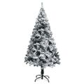 vidaXL Umelý vianočný stromček Biela 150 cm PVC a Oceľ a Plast