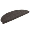 vidaXL Schodové rohože, samolepiace, 10 ks, 65x21x4 cm, antracitové, polkruhové, veľké