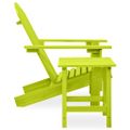 vidaXL Záhradná stolička Adirondack so stolíkom jedľový masív zelená