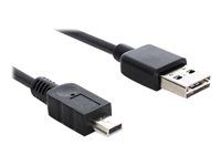 Kabel USB - USB (M) reverzní do mini-USB typ B (M) - USB 2.0 - 2 m - černá