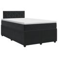 vidaXL Posteľ boxspring s matracom Čierna 120 x 190 cm Zamat