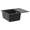 vidaXL Drez 80% Kvárc a 20% Živica 560 x 460 mm Čierna