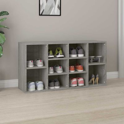 vidaXL Lavica na topánky sivá sonoma 103x30x55 cm spracované drevo