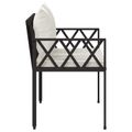 vidaXL Záhradné lavičky 2 -Seater 116 x 56 x 75 cm polyratan