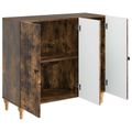vidaXL Servírovacia skriňa Dymový dub 89 x 34,5 x 80 cm